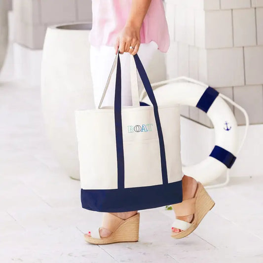 Everyday embroidered BOAT Tote