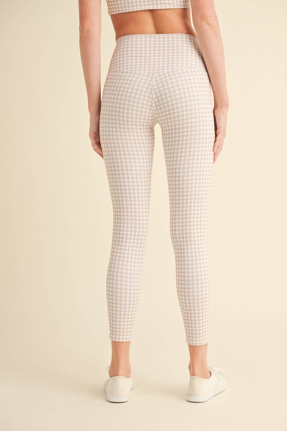 Gingham Print Performance High-Rise Leggings