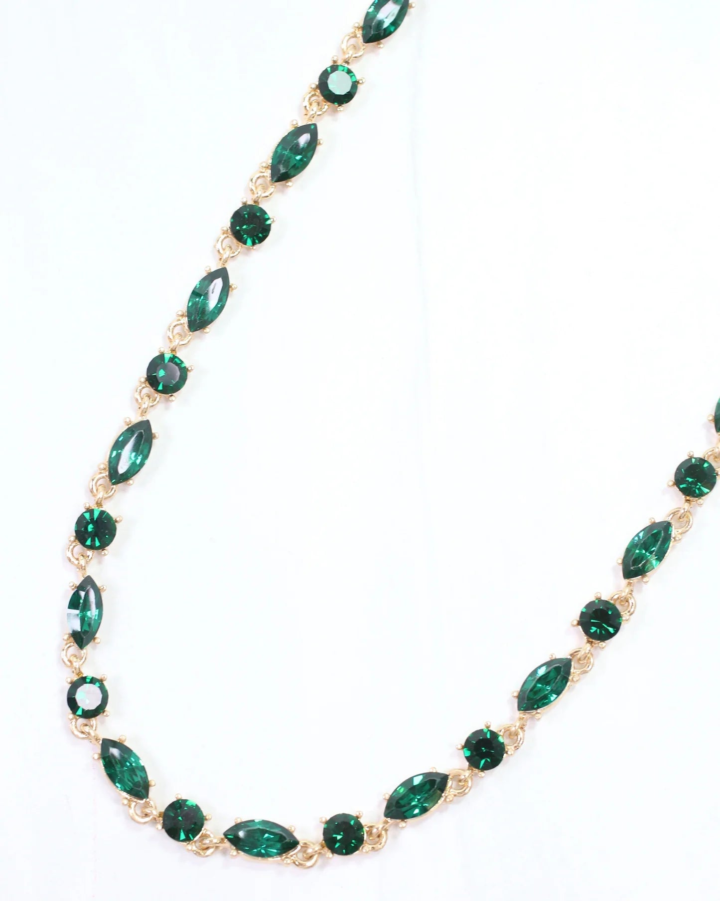 Charlie Rhinestone Necklace- Emerald