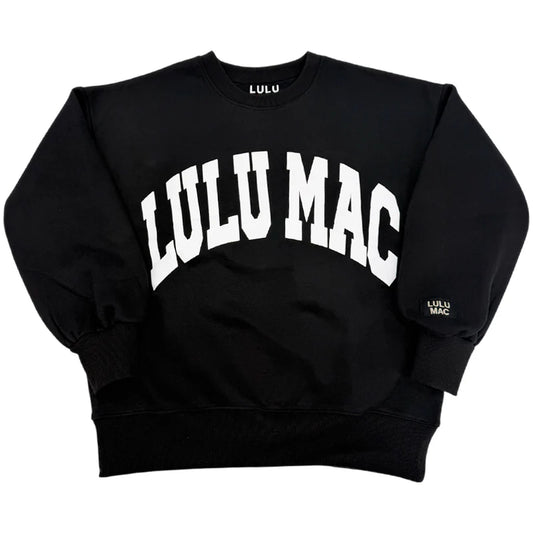 Black/White Logo Sweatshirt - LULU MAC