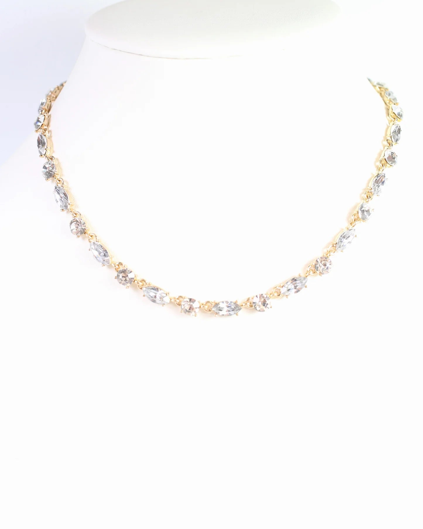 Charlie Rhinestone Necklace- Clear