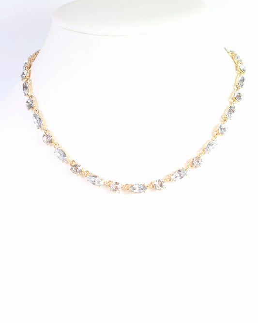 Charlie Rhinestone Necklace- Clear
