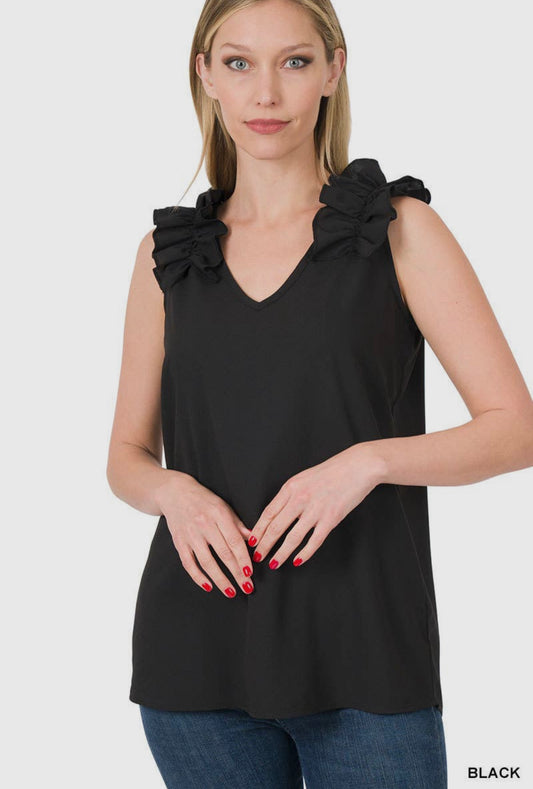 Harper Ruffled Shoulder Top