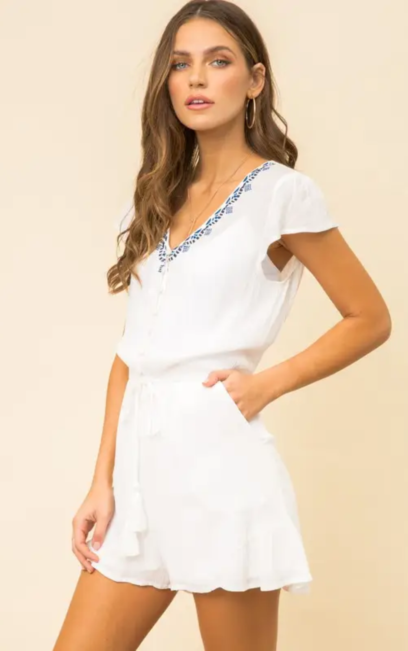 Cammie Embroidered Romper