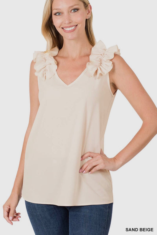 Harper Ruffled Shoulder Top