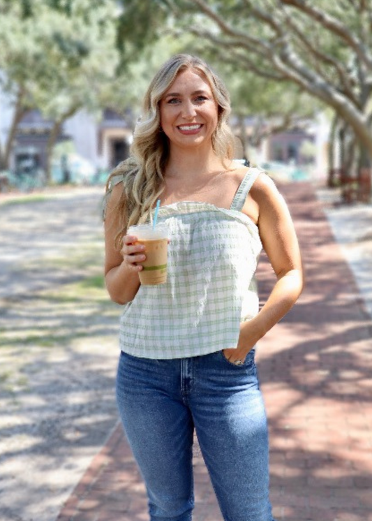 Hannah Gingham Top