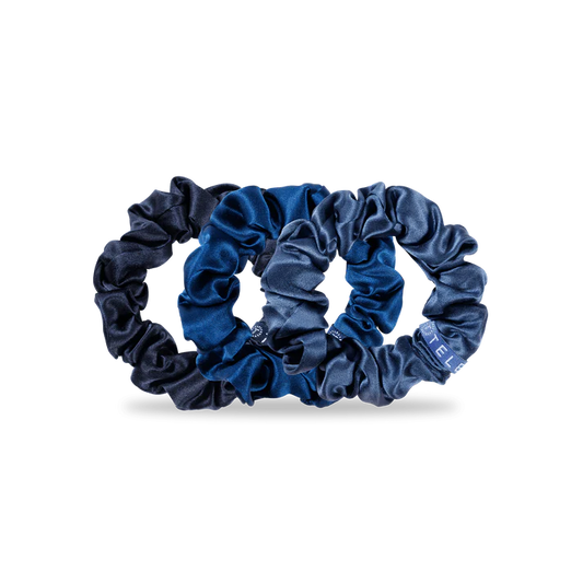 Midnight Rain Large Silk Scrunchies - TELETIES