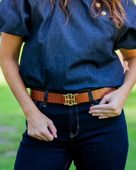 Bridgette Belt- Saddle
