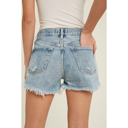 California distressed denim shorts