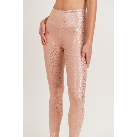 Leopard Shimmer Foil Highwaist Leggings