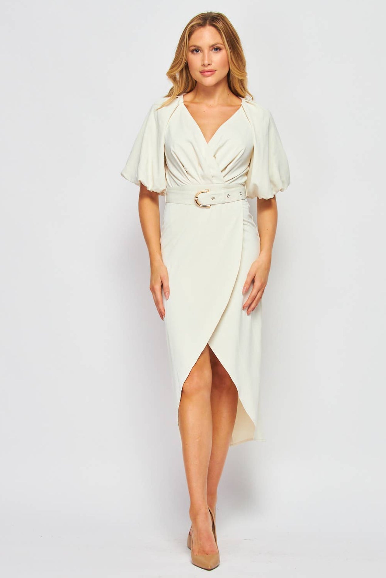 Kate White Belted Dress