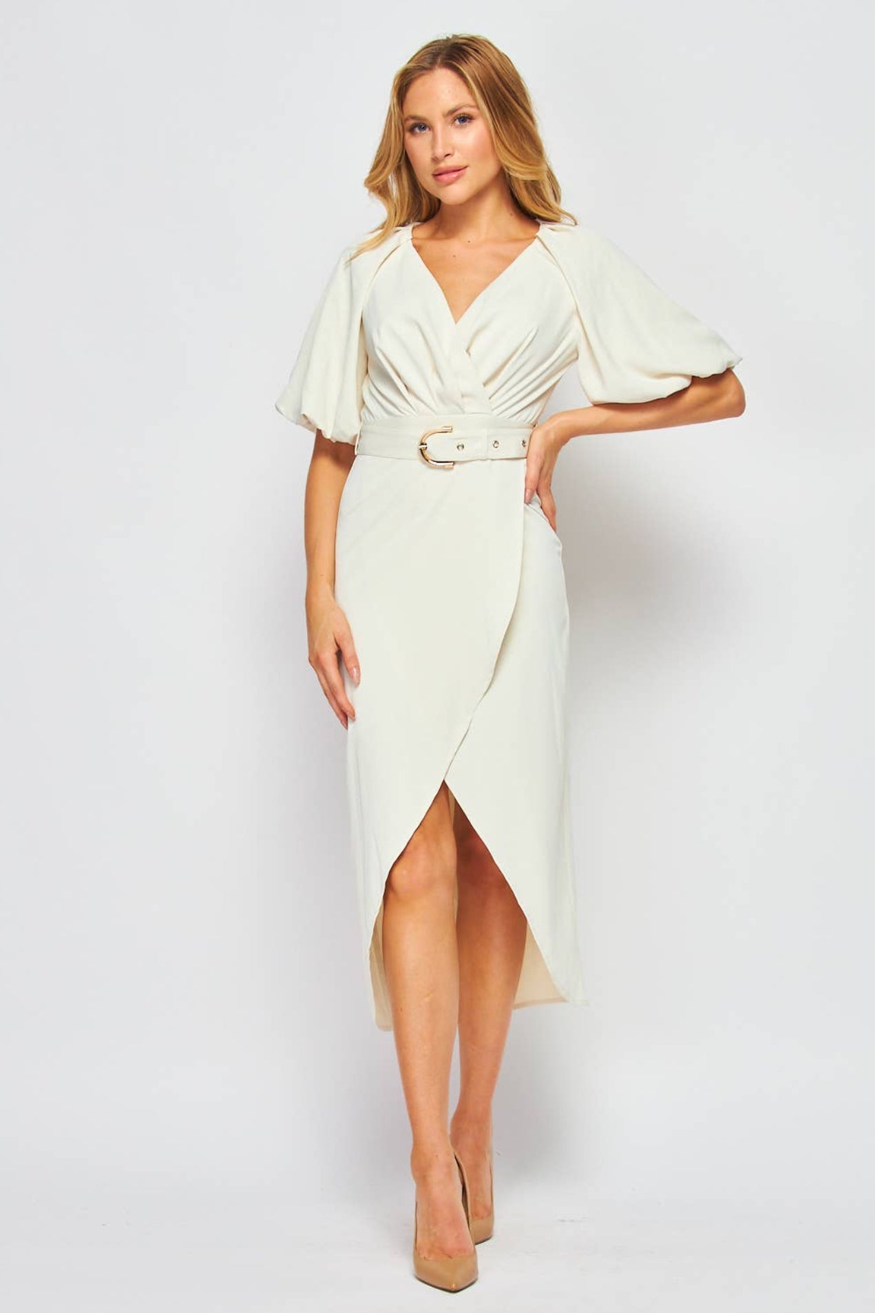 Kate White Belted Dress